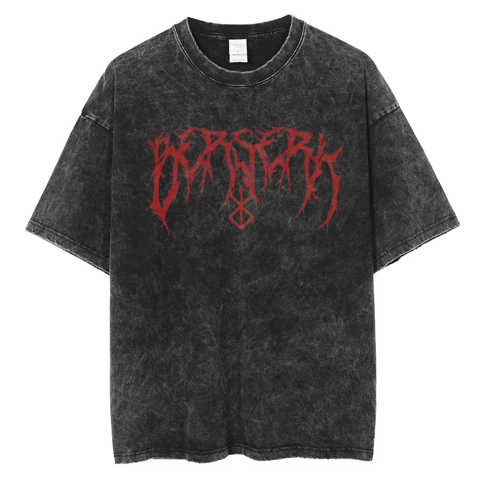 Streetwear Brand With A Logo - Vintage Washed Berserk Death Metal Logo