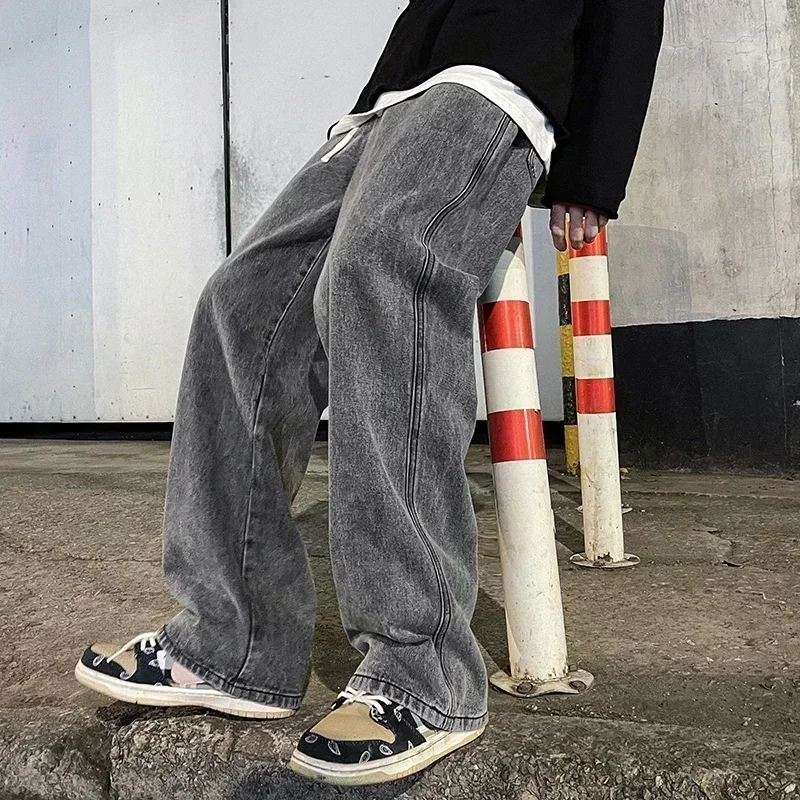New Streetwear Loose Jeans Men - Streetwear Clothing Brand 评论和价格
