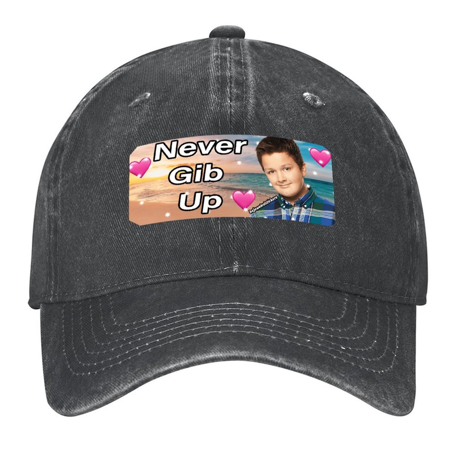 Never gib up bumper Sticker Ba - Cap Streetwear Brand 评论和价格
